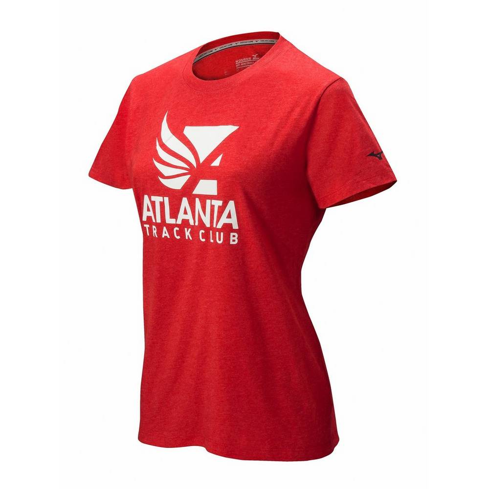 Camisetas Mizuno Running Atlanta Track Club Sport Para Mujer Rojos 8379452-MA